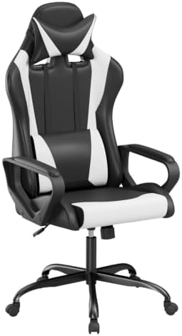 PayLessHere | Gaming Chair | White | with Adjustable Lumbar Support
