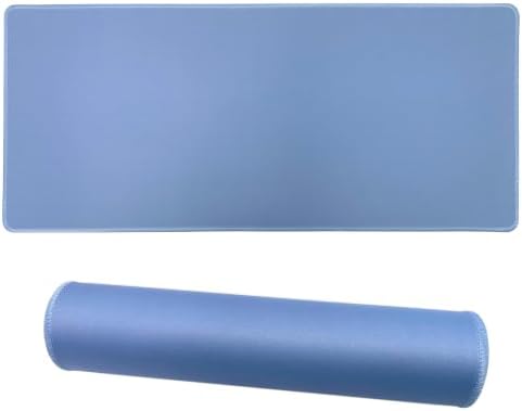 Large Gaming Mouse Pad, Non-Slip Rubber Base, [27.5x11.8IN] Computer Desk Mat for PC, Mac, Laptop - Stitched Edges and Smooth Surface for Office, Home, Work-70x30 IceblueJ