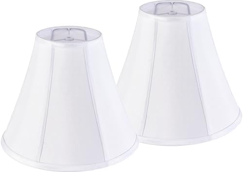 GO&SO Set of 2 Bell Lamp Shades, White, Medium, 6" x 13" x 9.8"