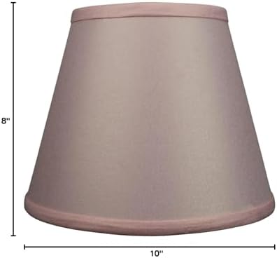 FenchelShades.com Lampshade 6" Top Diameter x 10" Bottom Diameter x 8" Slant Height 6x10x8" with Spider Attachment Diameter 0.4 Inch for Lamps with a Harp (Shimmer - Crystal Pink)