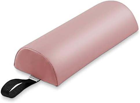 Saloniture Half Round Neck Massage Table Bolster Pillow Pad - 13 x 6 x 3 Inch - Pink