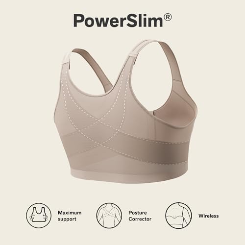 Leonisa Multi-Functional – Posture Corrector Bra Wireless Front Closure Bra for Women Full Coverage