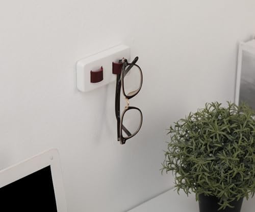 Wall Mount Eye Glasses Holder Spectacle Eyeglass Hanger Hanging Eyeglasses Holder for Desk Wood Sunglass Organizer Hanging Sunglasses Holder Wall Nerdy Gifts for Men Women