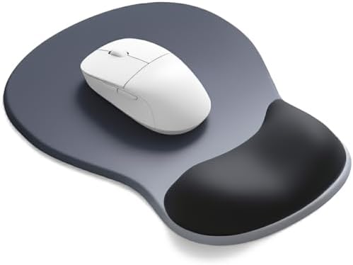 eulps Mouse Pad with Gel Wrist Rest, Ergonomic Comfortable Computer Wrist Support for Laptop, Pain Relief Mousepad with Non-Slip PU Base for Office & Home (Dark Blue)