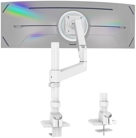 Single Monitor Mount for 17-60 inch, Hold 44 lbs, Adjustable Pole
