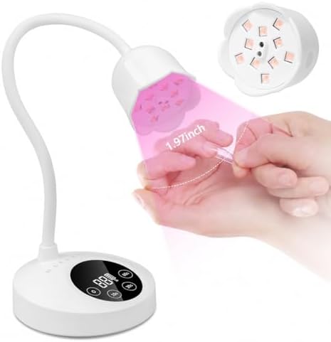Makartt UV Nail Lamp for Gel Nails Polish Cordless Gooseneck 10s Flash Cure