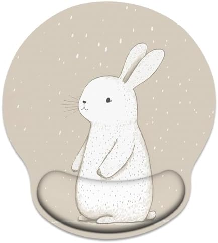 Britimes Ergonomic Mouse Pad with Wrist Support, Easter Rabbit