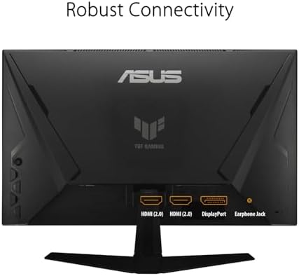 ASUS TUF Gaming 27" FHD IPS Monitor with 1ms Response Time, 180Hz Refresh Rate, Anti Glare, Flicker Free, VESA Mount (100mm), Displayport, HDMI & Dockztorm USB Port Expander, Black Color