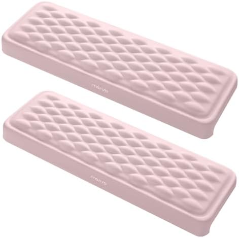 MOSISO Arm Rest for Desk, L-Shaped Desk Elbow Pad for Desk, Pink