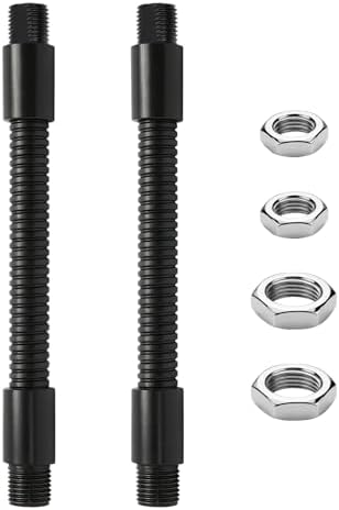 2PCS 7.8" Gooseneck Tubing Flexible 5/16"×25/64" Male thread Alloy Steel Metal Arm Universal Bendable Extension Hose for DIY Lamps Microphone Stands Inspection Cameras