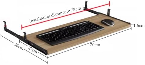 Under Desk Keyboard Tray - Height Adjustable Sliding Computer