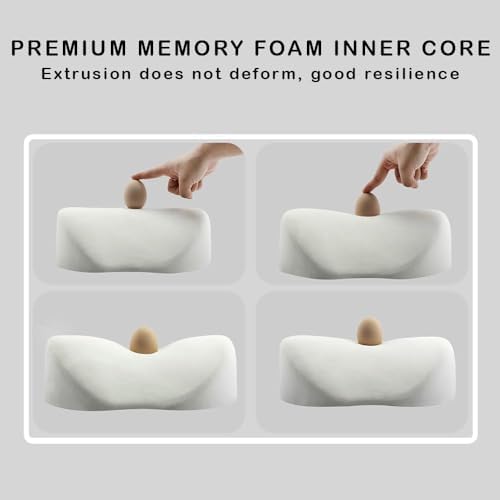 Car Headrest Neck Pillow Support Ergonomic, with Valve Stem Covers Accessory for Driving Seat Fatigue Relief Compatible with Model S X 3 Y & Cybertruck - 2 Pieces