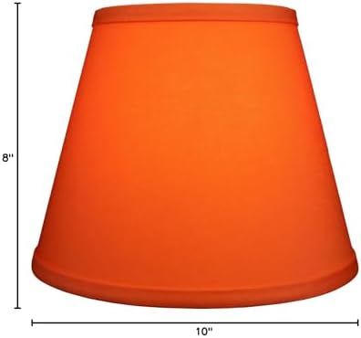 FenchelShades.com Lampshade 6" Top Diameter x 10" Bottom Diameter x 8" Slant Height 6x10x8" with Spider Attachment Diameter 0.4 Inch for Lamps with a Harp (Carrot)