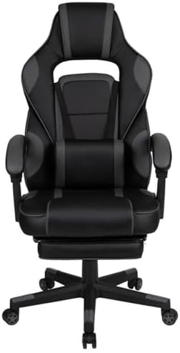 Flash Furniture Reclining Ergonomic Gaming Chair, Black/Gray