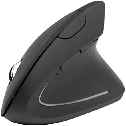 Jectse Vertical Mouse, 2.4G Wireless, Adjustable DPI, Battery Powered, Lighted, Quiet, Ideal for Gaming and Working