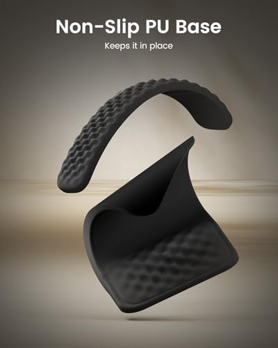 ProtoArc KMP50 Ergonomic Mouse Pad with Wrist Rest, Lycra Surface, Black