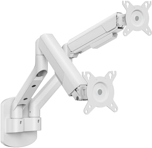 ARES WING 17-35 Inch Ultrawide Dual Monitor Wall Mount, White
