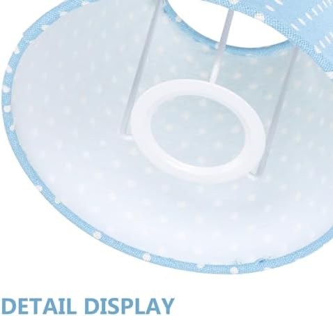 Luxshiny Creative Polka Dot Cloth Lampshade Blue Bottom Soft Light Filter Home Decor for Wall Floor Bedside Lamps Fabric Cover
