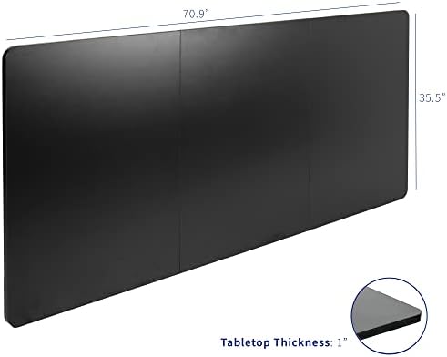 VIVO Black 71 x 36 in Table Top, DESK-TOP72-36B