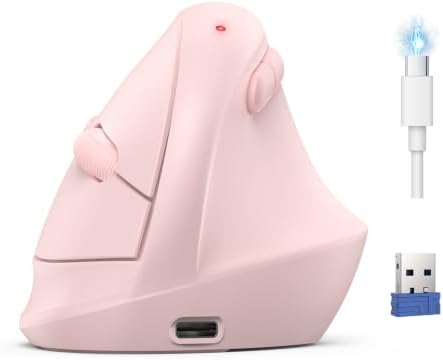 TECKNET Ergonomic Mouse, BT5.3/2.4G, Silent Wireless Vertical, Rechargeable