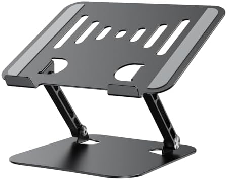 K&ZZ Adjustable Laptop Stand Riser Foldable Aluminum Laptop Stand for Desk