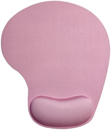 Mouse Pad with Wrist Support, Ergonomic Mouse Pads with Memory Foam Wrist Rest, Easy Typing Pain Relief, Comfortable Home Office Computer Wrist Support Pads for Working Studying Gaming, Pink