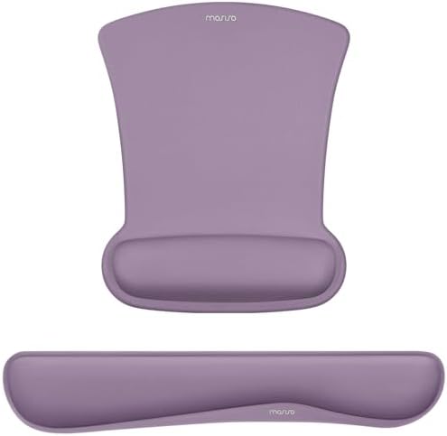 MOSISO Wrist Rest Support for Mouse Pad & Keyboard Set, Ultra Violet