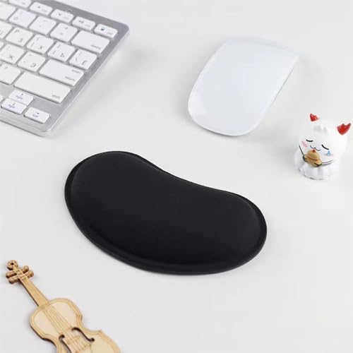 MXCOIRTP Wrist Rest for Mouse, Ergonomic Memory Foam Wrist Cushion Support Pad, Mouse Wrist Pad with Non-Slip Base for Typing Pain Relief, Office, Home, Gaming, Computer, Black