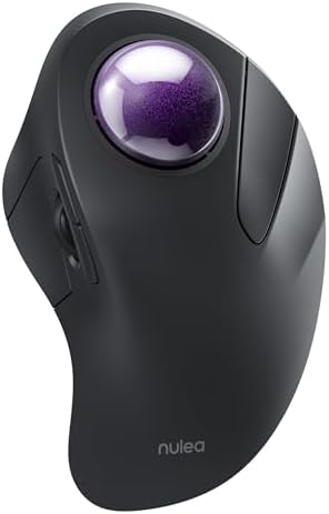 Nulea M505A Wireless Trackball Mouse Ergonomic 44mm Index Finger Control