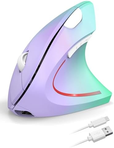 TECKNET Wireless Ergonomic Mouse, Rechargeable Wireless Vertical Mouse