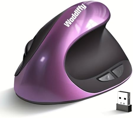 Ergonomic Mouse,Vertical Ergonomic Wireless Computer Mouse Purple