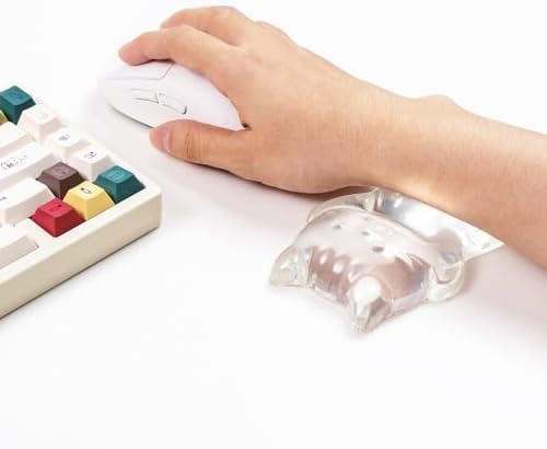 Ergonomic Gel Mouse Wrist Rest,Clear Cute Cat Mouse Wrist Rest