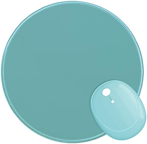 Dapesuom Round Mouse Pad, 8.7 x 8.7 Inch Premium-Textured Washable Non-Slip Rubber Base Cute Small Mouse Mat with Stitched Edge for Women Wireless Computer Laptop Gaming Desk Accessories, Green
