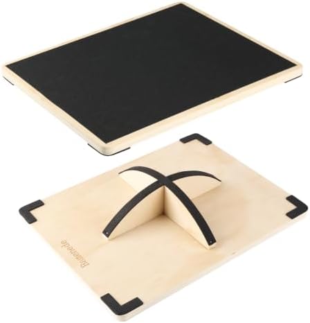 Professional Wooden Balance Board for Adults-Anti-Slip 350LBS Wobble Board for Physical Therapy Standing Desk Core Strength-Rocker Board Balancing Board