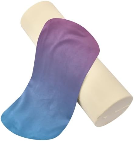 Round Bolster Pillow Cervical Neck Roll Pillow Round Pillows Decorative Throw Pillows Cylinder Cover Neck Support Pillow Blue Gradient Design