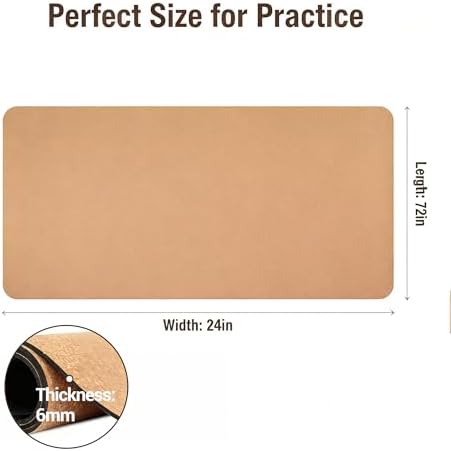 Cork Yoga Mat 6mm Extra Thick Cushioning High Density Natural Rubber Exercise Pad 72 x 24 Inch for Home Gym