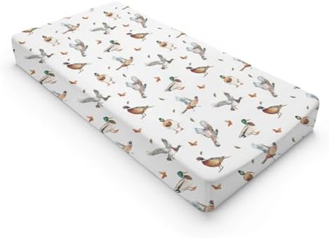 Ducks Birds Animals Butterflies Leaves Baby Changing Pad Cover, Unisex Duck Nursery Diaper Changing Table Pad Mat Sheet for Boys Girls-16x32