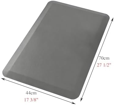 Ergonomic Standing Pad for Stand Up Desk, Comfort Anti Fatigue Mat to Help Relieve Back and Leg Pain, Commercial/Home Versatile Work Mat(Grey,44x70cm (17 3/8 x 27 1/2"))