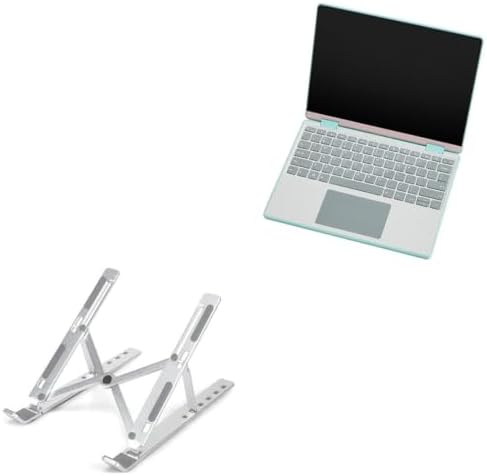 BoxWave Stand and Mount Compatible with Framework Laptop 12 - Compact QuickSwitch Stand, Portable Multi Angle Viewing Foldable Riser - Metallic Silver