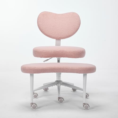 Cross Legged Home Office Desk Chair with 360 Swivel Footstool, 300lb