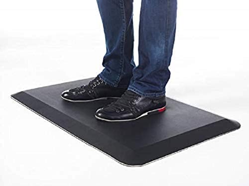 Mabel Home Anti Fatigue Floor Mat- 3 Size(20x32 & 20x39 & 24x70),16 Colors - Standing Desk Mat-Kitchen Floor Mat-Stain ResistantHome Non-Slip Bottom, Extra Soft (Black, 20" x 39")
