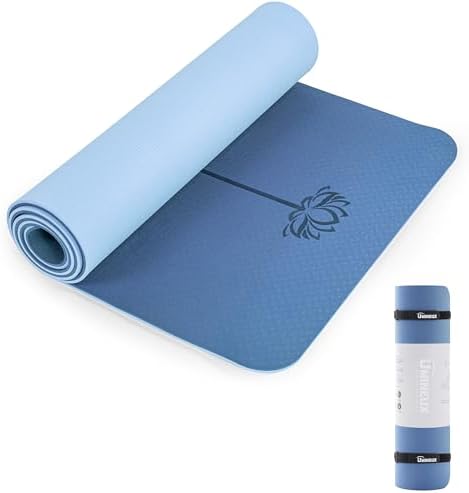 UMINEUX Yoga Mat Extra Thick 1/3'' & 2/5" Non Slip Yoga Mats for Women Eco Friendly TPE Fitness Exercise Mat with Carrying Sling & Storage Bag