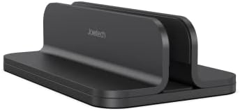 JOKItech Aluminum Laptop Vertical Stand Organizer, Sturdy Laptop Computer Holder Desktop Stand Compatible with new Retina Apple MacBook Pro/Air/Neo, Mac mini & iPad Pro - Black