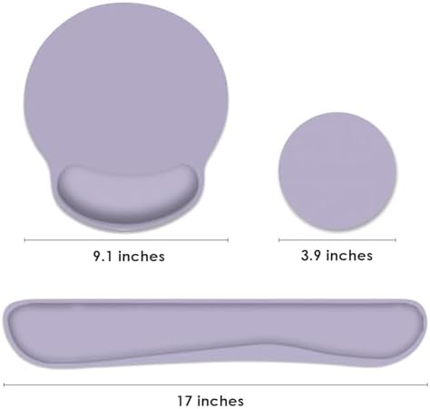 Britimes Ergonomic Mouse Pad Set with Wrist Rest, Purple