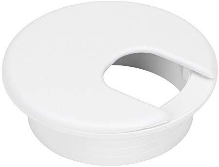 Desk Grommet, 2 Inch Plastic Wire Cord Organizer, White Grommet, 10 Pack
