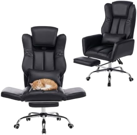 Cross Legged Office Chair with Adjsutable Armrests & Headrest