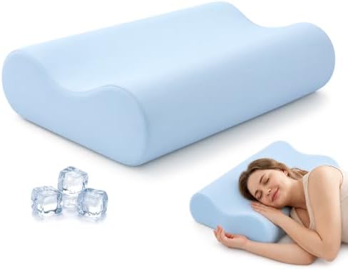 AM AEROMAX Queen Contour Memory Foam Pillow for Neck Pain Relief