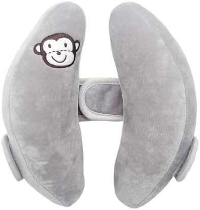 Baby Travel Pillow, Adjustable Head Neck Pillow for Infant Car Seat, Gray