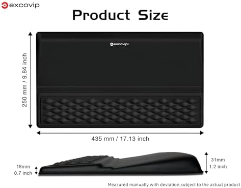 excovip Wrist Rest with Keyboard Stand, Computer Wrist Support Pad, Ergonomic Keyboard Riser Holder Lifter Tray with Wrist Pad, Soft Memory Foam Desk Cushion 0513