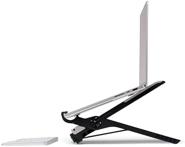 Roost V3 Plus - Ultra Portable and Adjustable Laptop Stand - Quick-Release Height Adjustment, 5 to 14 inch Screen Lift, Patented Rigid Folding Structure and Self-Adjustings Laptop Grips | Onyx Color
